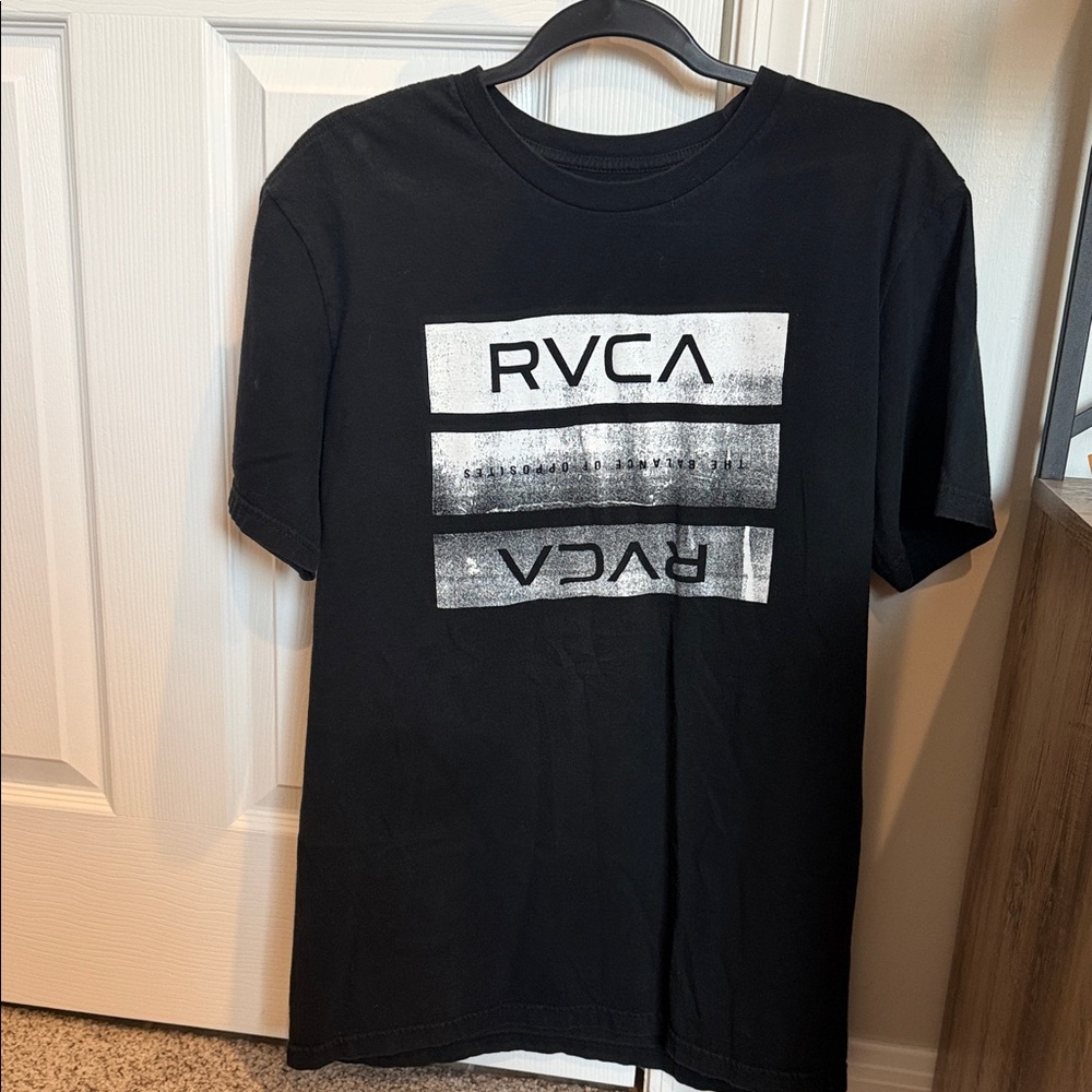RVCA Black and White Graphic Tee